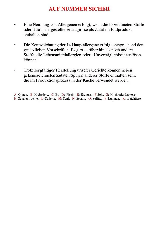 Speisekarte